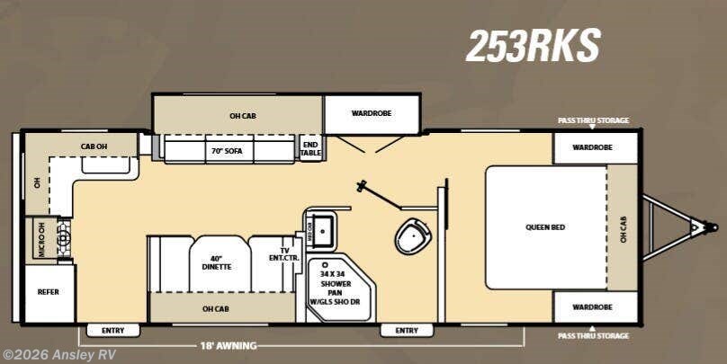Floorplan of 2014 Coachmen Catalina 25RKS
