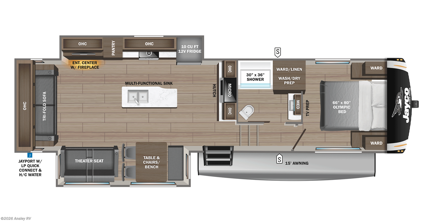 Floorplan of 2025 Jayco Eagle HT 29RLC