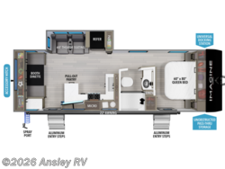 Stock Image for 2026 Grand Design 25RLE (options and colors may vary) 2027 Grand Design Imagine XLS 25RLE - New Travel Trailer for sale by Ansley RV in Duncansville, Pennsylvania