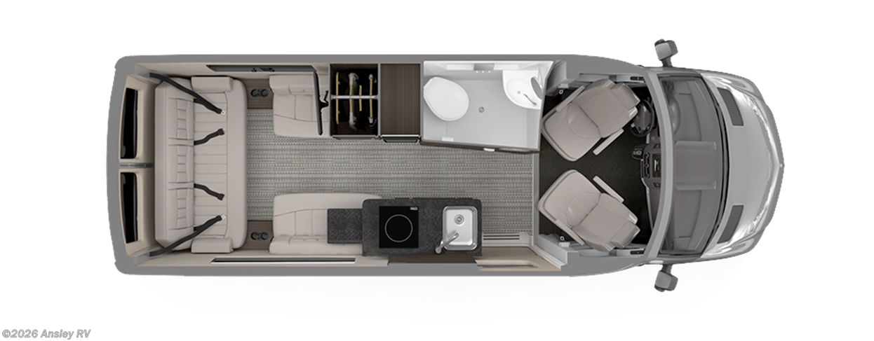 Floorplan of 2026 Airstream Interstate 19GT