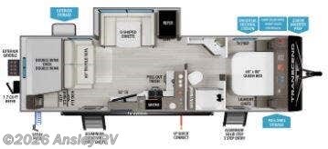 Floorplan of 2027 Grand Design Transcend 265BHT