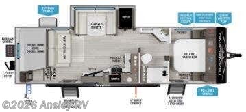 Floorplan of 2027 Grand Design Transcend 265BHT
