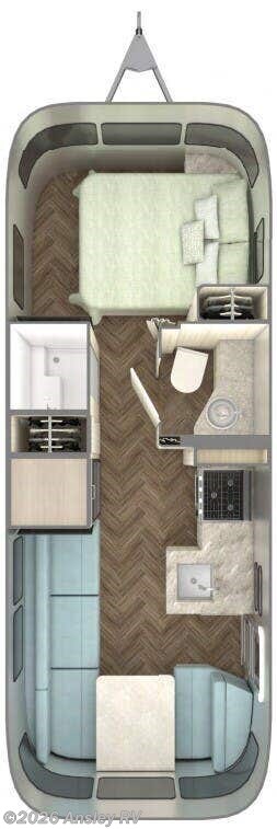 Floorplan of 2024 Airstream International 25FBQ