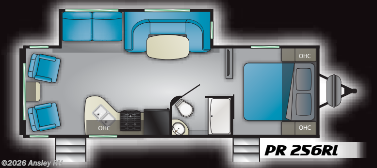 Floorplan of 2020 Heartland Prowler 256RL