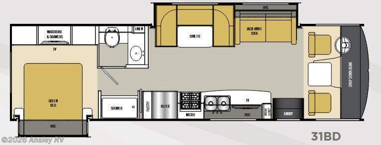 Floorplan of 2015 Coachmen Pursuit 31BD