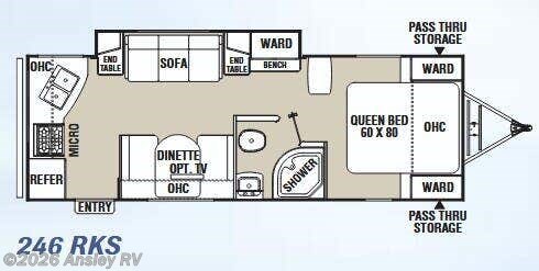 Floorplan of 2015 Coachmen Freedom Express Ultra Lite 246 RKS