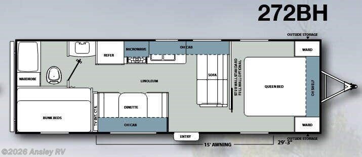 Floorplan of 2013 Coachmen Catalina Santara 272BH