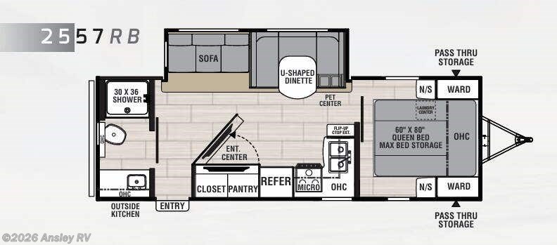 Floorplan of 2021 Coachmen Spirit 2557RB