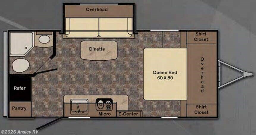Floorplan of 2017 CrossRoads Sunset Trail Ultra Lite ST198RB