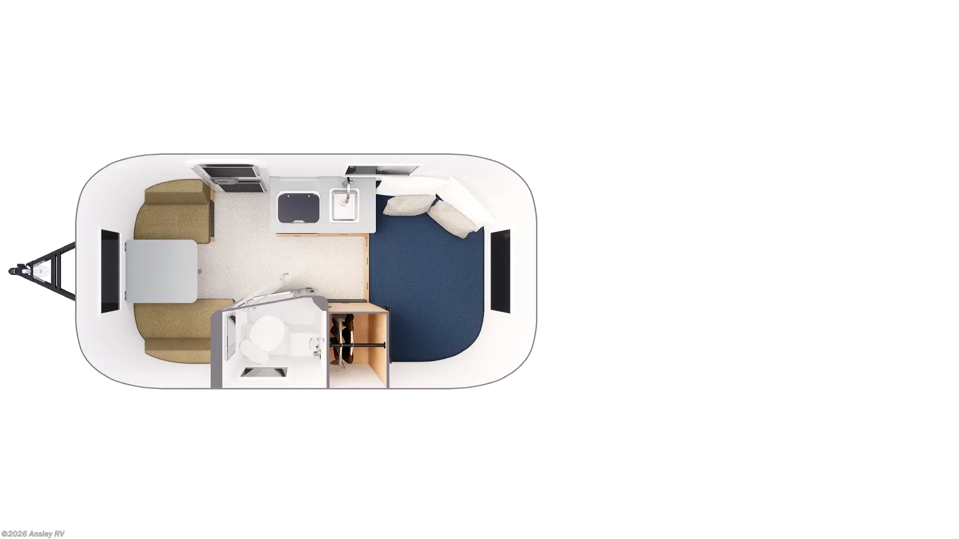Floorplan of 2027 Airstream World Traveler 17RB