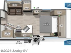 Stock Image for 2026 Forest River 21AB (options and colors may vary) 2027 Forest River Cherokee Grey Wolf 21AB - New Travel Trailer for sale by Ansley RV in Duncansville, Pennsylvania