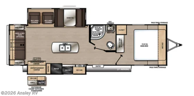 Floorplan of 2020 Coachmen Catalina Legacy Edition 293RLDS
