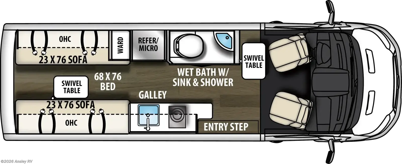 Floorplan of 2027 Coachmen Beyond 22D