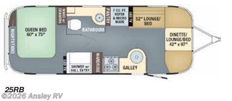 Floorplan of 2018 Airstream International Serenity 25RB