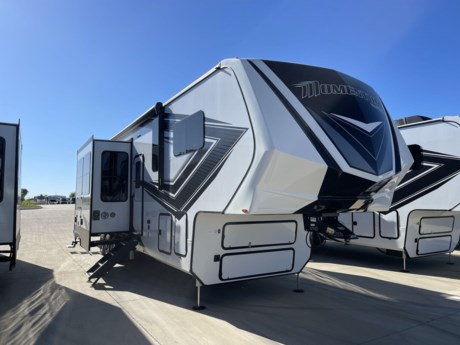 &lt;p class=&quot;MsoNormal&quot;&gt;When the outdoors is calling your name, and you are looking for a weekend thrill, choose this Momentum M-Class 381MS toy hauler fifth wheel by Grand Design. You will find plenty of space for a few off-road toys, as well, there is plenty of comfortable living space throughout.&lt;/p&gt;
&lt;p class=&quot;MsoNormal&quot;&gt;The garage features 15&#39; of space for an ATV or a few dirt bikes. There are also plenty of windows which allows for natural lighting. Once your gear is unloaded then easily set up the Happi-Jac rollover sofas for additional seating for family and friends. Above the sofas there is an optional top bunk. There is another overhead bed plus this area has been prepped for a washer and dryer so now you can keep up with your laundry instead of going home with dirty clothes. The garage is also TV prepped for your enjoyment. A half bathroom is also located off the garage. Here you will find a toilet and sink. You will also like the convenience of the aluminum quad entry steps which gives you easy access into the garage without walking all through this fifth wheel. When you are ready to sit and relax, then grab a chair and enjoy the rear patio.&lt;/p&gt;
&lt;p class=&quot;MsoNormal&quot;&gt;The combined kitchen and living area feature dual opposing slide outs. Along the roadside the slide out features a three-burner range, overhead microwave, and a 20cu. ft. refrigerator. Along the interior wall there is a nice size pantry for your canned goods, and the outer wall of the half bathroom features the entertainment center with a LED TV and a fireplace below. The slide out along the door side features a 4-seat sofa or you can choose optional sofa recliners and a dinette. Along the interior wall there is a hutch and overhead cabinet. The island features a large sink plus a fold-up counter top and two bar stools.&lt;/p&gt;
&lt;p class=&quot;MsoNormal&quot;&gt;Head up the stairs to the bathroom and bedroom area. In the bathroom you will find a shower with a flip up seat. There is also a skylight above the shower which allows for natural lighting. The bathroom also has a linen cabinet, sink, overhead cabinet, and a toilet.&lt;/p&gt;
&lt;p class=&quot;MsoNormal&quot;&gt;In the front room you will find a queen or optional king bed on a slide out with a dresser across the room. There is also a roomy closet so nothing is left behind! The bedroom has also been prepped for washer and dryer, if you choose to add that.&lt;/p&gt;
&lt;p class=&quot;MsoNormal&quot;&gt;Outside there is an unobstructed pass-through storage area, an 18&#39; awning over the front half of the fifth wheel, an optional 14&#39; awning over the garage area, plus more! Call McClain&amp;rsquo;s RV for more information or stop by!&lt;/p&gt;