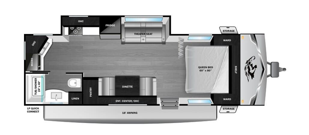 2026 Highland Ridge Open Range CONV COLT 22MDS - New Travel Trailer For Sale by McClain's Longhorn RV in Sanger, Texas features Slideout, Water Heater, Dinette, Air Conditioning, Fire Extinguisher