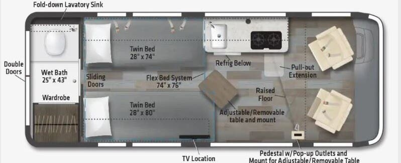 2026 Winnebago Travato 59K - New Class B For Sale by McClain's Longhorn RV in Sanger, Texas features Water Heater, Kitchen Sink, Power Awning, Backup Monitor, Air Conditioning
