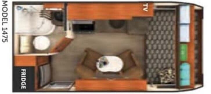 2018 Lance 1475 - Used Travel Trailer For Sale by McClain's Longhorn RV in Sanger, Texas features Smoke Detector, Pantry, Overhead Cabinetry, Shower, Toilet