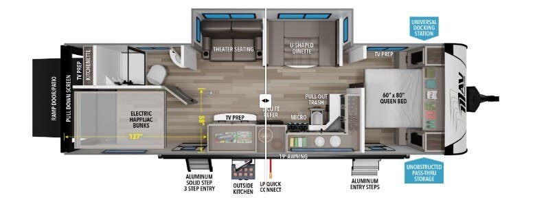 2026 Grand Design Momentum 28MAV - New Toy Hauler For Sale by McClain's Longhorn RV in Sanger, Texas features Air Conditioning, Smoke Detector, Microwave, Queen Bed, Slideout