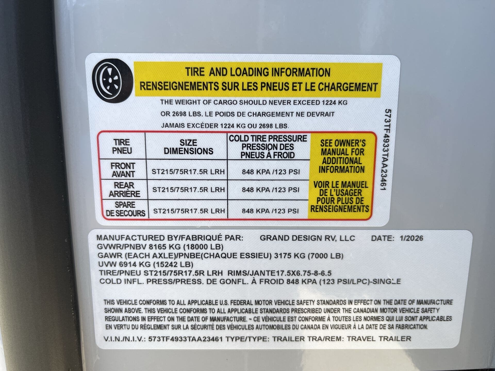 2026 Grand Design FOUNDATION 42GD - New Travel Trailer For Sale by McClain's Longhorn RV in Sanger, Texas features Power Awning, Shower, 50 Amp Service, Fireplace, Refrigerator