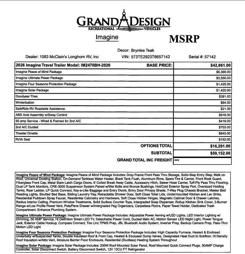 2026 Imagine 2470BH by Grand Design from McClain's RV Superstore in Corinth, Texas