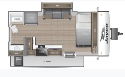 2025 Jayco JAYFEATHER 16RB - Used Travel Trailer For Sale by McClain's Longhorn RV in Sanger, Texas features Air Conditioning, Smoke Detector, TV Antenna, Shower, CO Detector