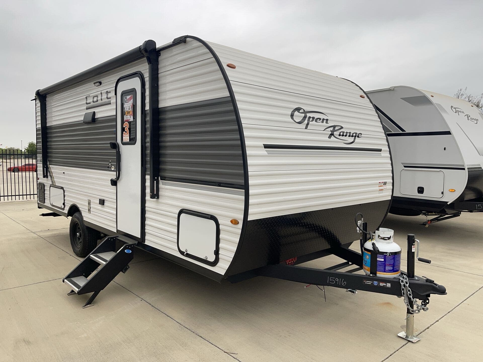2026 Highland Ridge Open Range CONV COLT 18MBS - New Travel Trailer For Sale by McClain's RV Superstore in Corinth, Texas features Leveling Jacks, Bunk Beds, Fire Extinguisher, Stove, TV