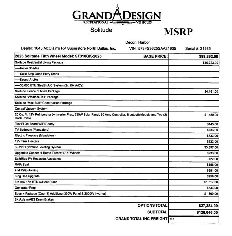2025 Solitude 310GK by Grand Design from McClain's Longhorn RV in Sanger, Texas