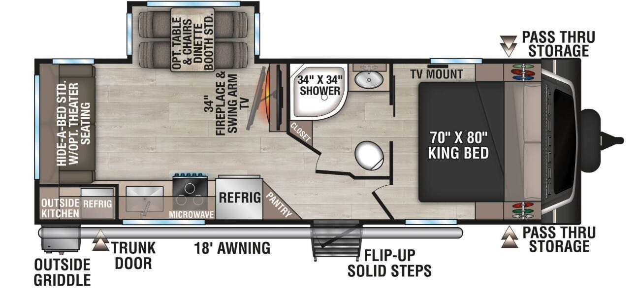 2026 K-Z Connect 241RLK - New Travel Trailer For Sale by McClain's Longhorn RV in Sanger, Texas features Microwave, TV Antenna, Furnace, Fire Extinguisher, Air Conditioning