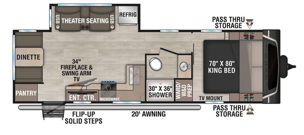 2026 K-Z Connect 271RL - New Travel Trailer For Sale by McClain's Longhorn RV in Sanger, Texas features Oven, Microwave, Toilet, CO Detector, Power Awning