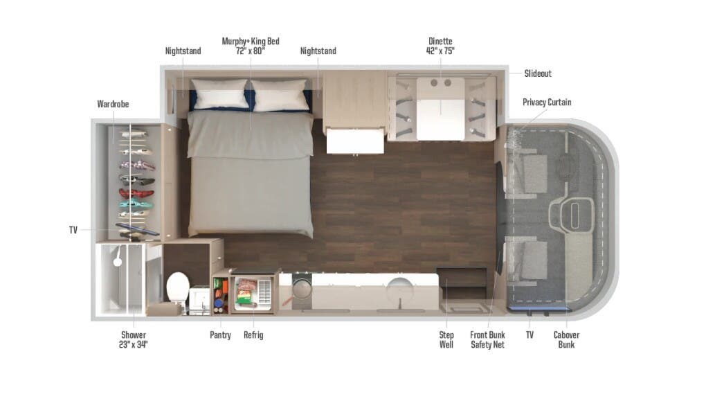 2026 Winnebago Sunflyer 28MB - New Class C For Sale by McClain's Longhorn RV in Sanger, Texas features Inverter, Converter, Refrigerator, Ladder, Shower