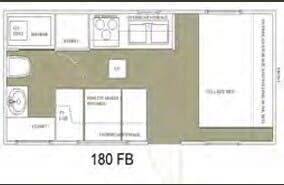 2021 Allen Camper Idle-Time 180FR - Used Travel Trailer For Sale by McClain's Longhorn RV in Sanger, Texas features Microwave, Shower, Medicine Cabinet, LP Detector, TV Antenna