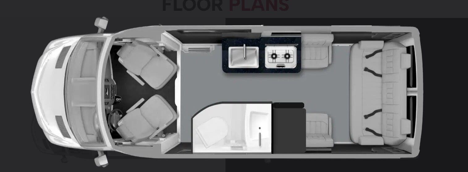 2026 Grech RV Turismo AWD TOUR-ION - New Class B For Sale by McClain's Longhorn RV in Sanger, Texas features Power Seats, Fire Extinguisher, CO Detector, Backup Monitor, Water Heater