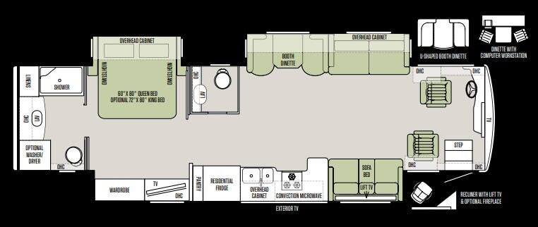 2019 Tiffin Allegro Red 37BA - Used Class A For Sale by McClain's Longhorn RV in Sanger, Texas features Smoke Detector, Furnace, Leveling Jacks, Microwave, Bath & 1/2
