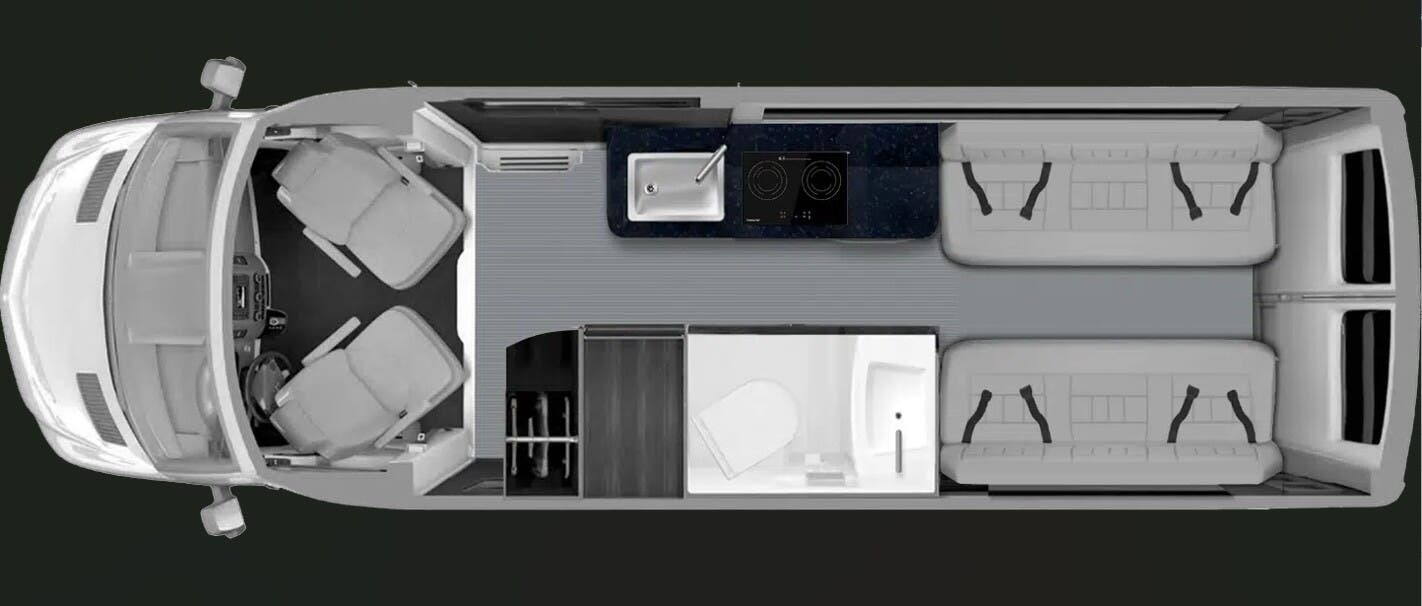 2027 Grech RV Strada AWD LOUNGE-ION - New Class B For Sale by McClain's Longhorn RV in Sanger, Texas features 30 Amp Service, Stove Top Burner, Generator, Backup Monitor, Water Heater