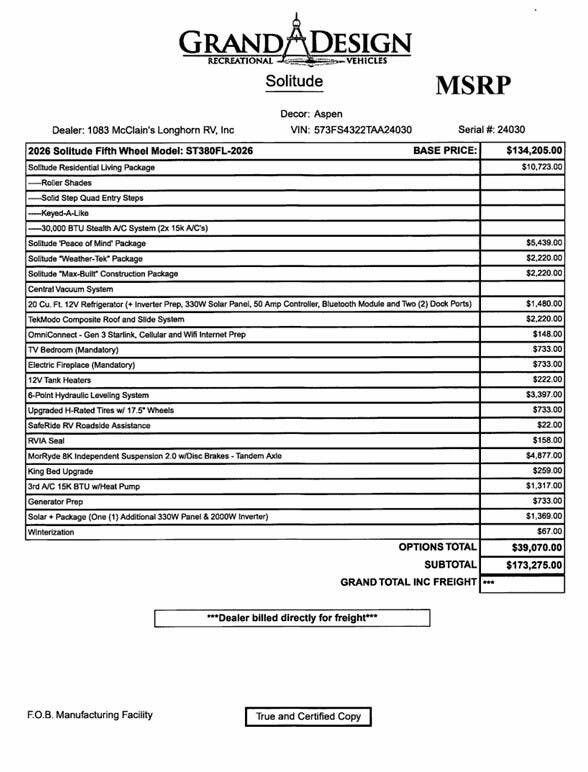 2026 Grand Design Influence 3503GK - New Fifth Wheel For Sale by McClain's Longhorn RV in Sanger, Texas