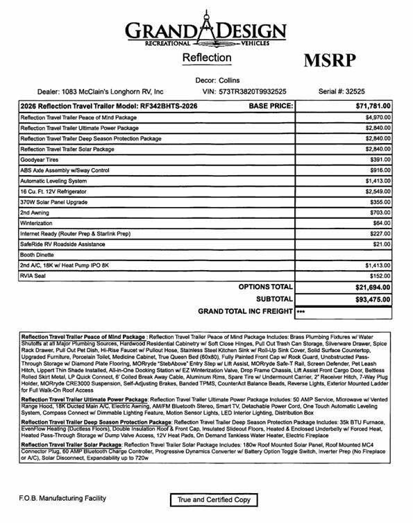 2026 Grand Design Reflection 342BHTS - New Travel Trailer For Sale by McClain's Longhorn RV in Sanger, Texas