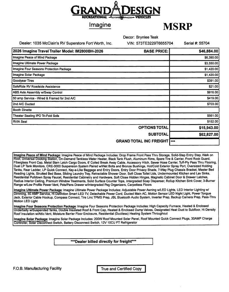 2026 Imagine 2800BH by Grand Design from McClain's RV Fort Worth in Fort Worth, Texas