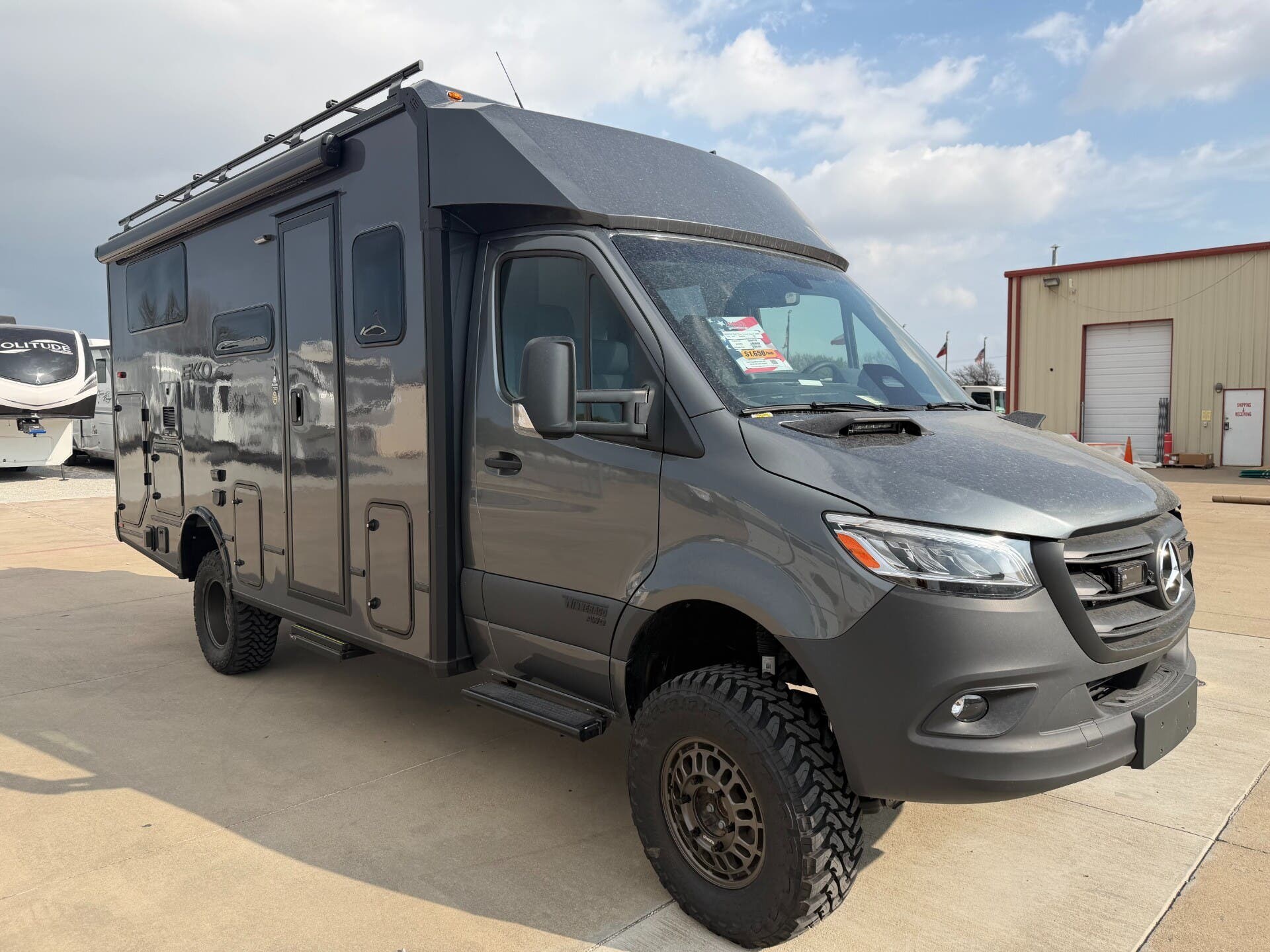 2026 Winnebago Ekko 23B - New Class C For Sale by McClain's RV Fort Worth in Fort Worth, Texas features Refrigerator, Water Heater, Generator, Solar Panel, Ladder