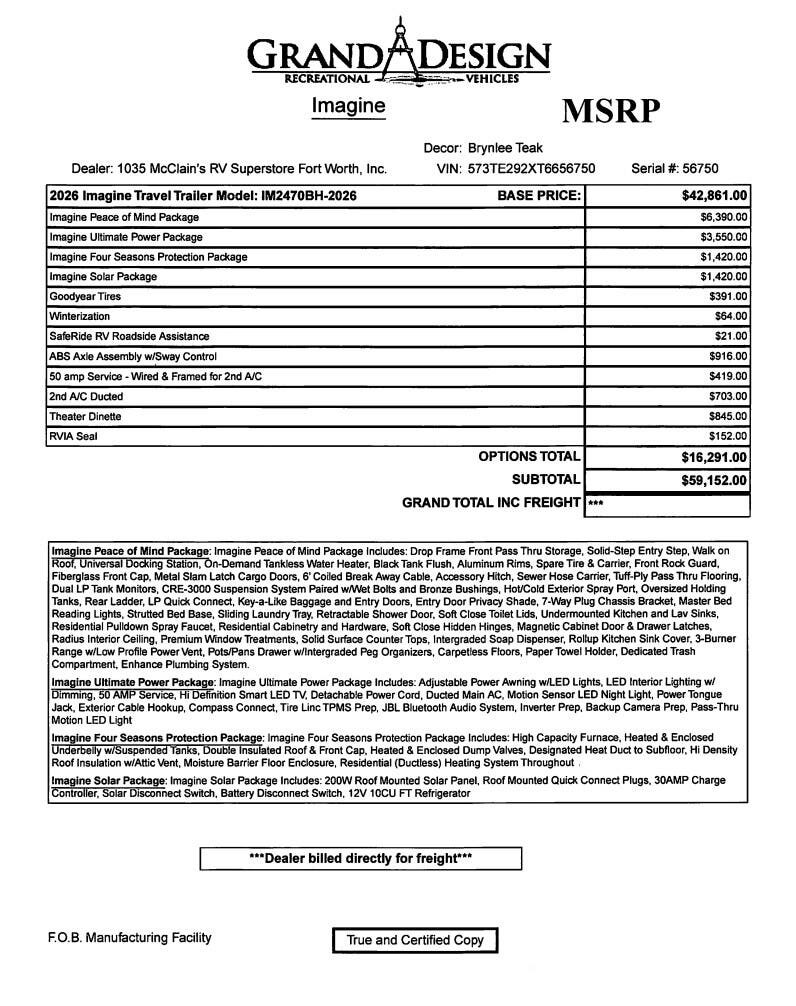 2026 Imagine 2470BH by Grand Design from McClain's RV Fort Worth in Fort Worth, Texas