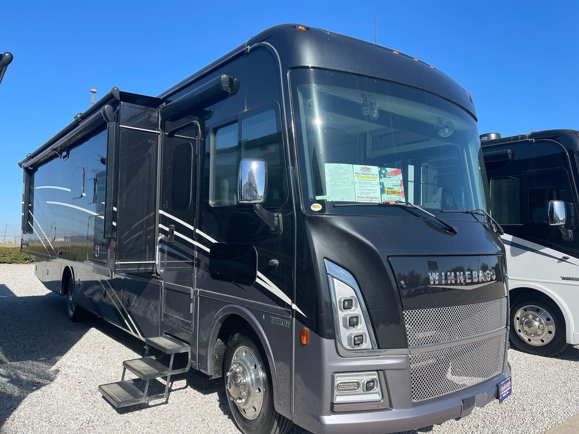 2024 Winnebago Adventurer 36Z - Used Class A For Sale by McClain's RV Fort Worth in Fort Worth, Texas features Washer, Batteries, Satellite Dish, Fire Extinguisher, Heat Pump