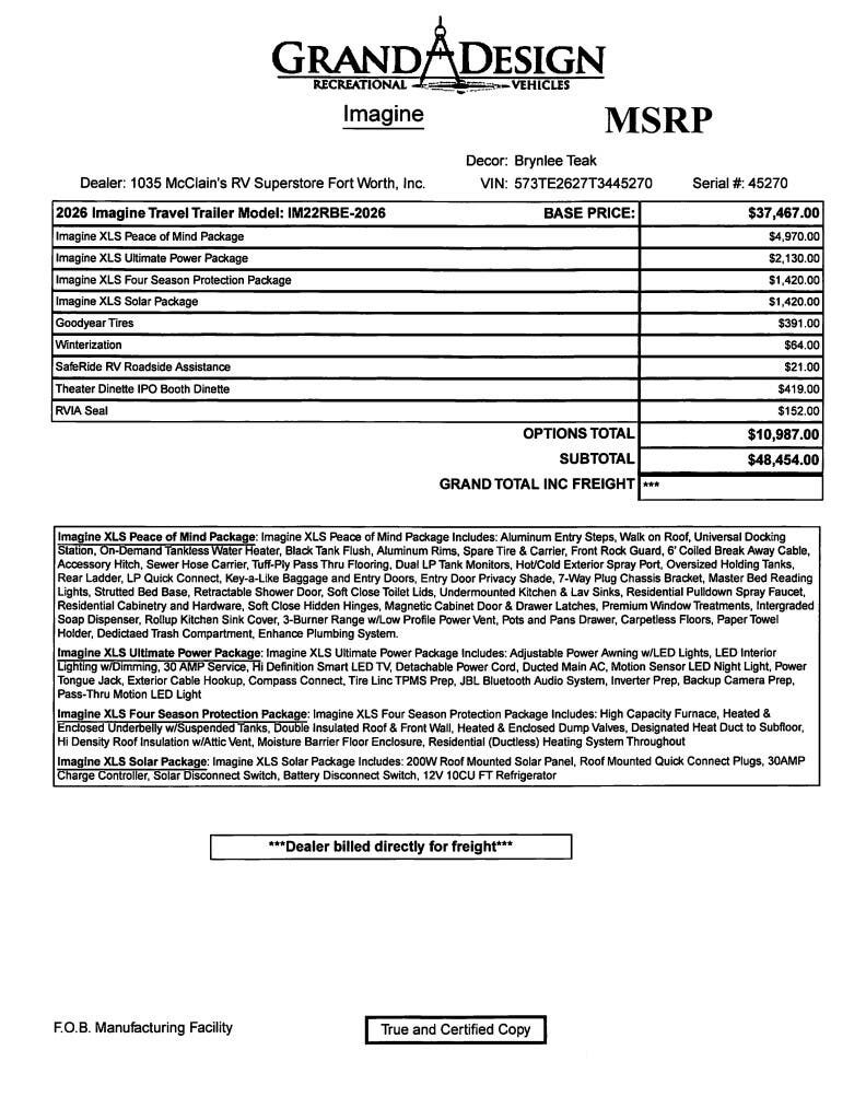 2026 Imagine XLS 22RBE by Grand Design from McClain's RV Fort Worth in Fort Worth, Texas