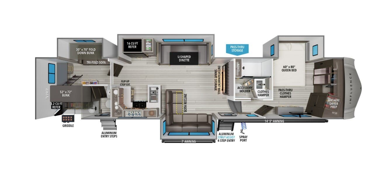 2026 Grand Design Influence 3904BH - New Fifth Wheel For Sale by McClain's RV Fort Worth in Fort Worth, Texas