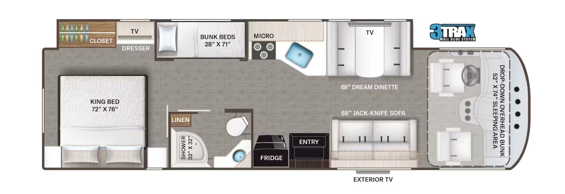 2024 Thor RESONATE 32B - Used Class A For Sale by McClain's RV Fort Worth in Fort Worth, Texas features Oven, King Size Bed, Shower, Side View Cameras, Sofa Bed