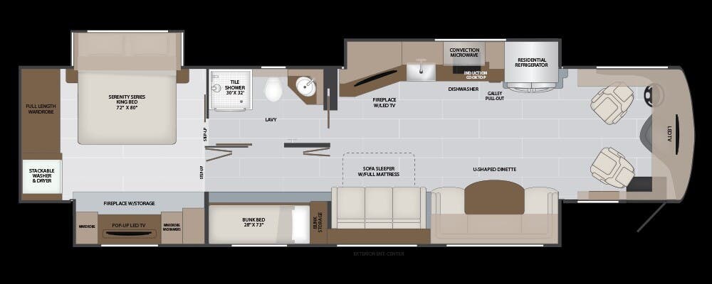 2025 Holiday Rambler Armada 40P - Used Class A For Sale by McClain's RV Fort Worth in Fort Worth, Texas features Solar Panel, Residential Refrigerator, Refrigerator, Microwave, Dryer