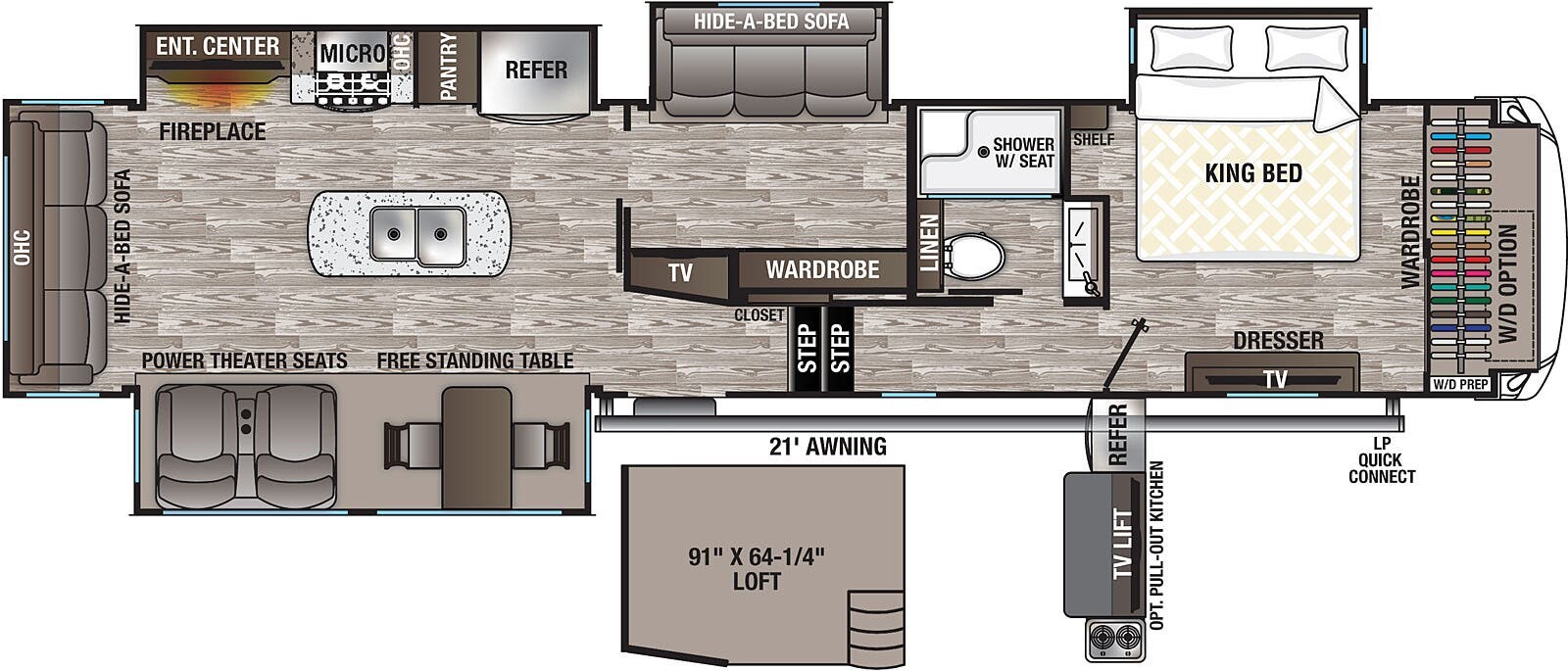 2021 Forest River Cedar Creek 37MBH - Used Fifth Wheel For Sale by McClain's RV Fort Worth in Fort Worth, Texas