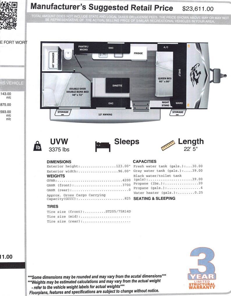 New 2026 Highland Ridge Open Range CONV COLT 17DB available in Fort Worth, Texas