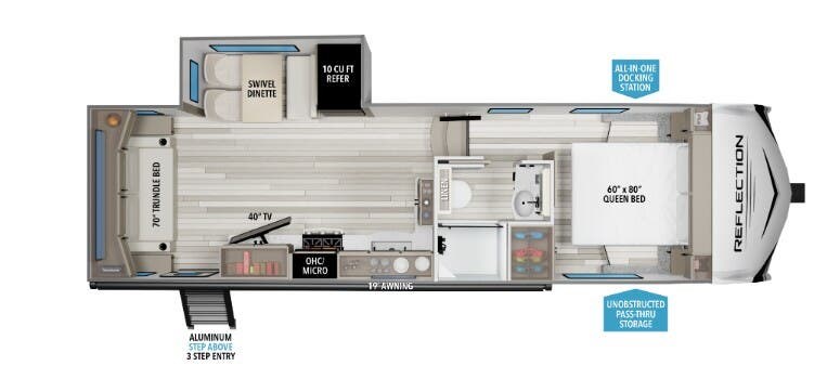 2026 Grand Design Reflection 100 24RL - New Fifth Wheel For Sale by McClain's RV Fort Worth in Fort Worth, Texas features Furnace, Refrigerator, Inverter, Hitch, Vanity