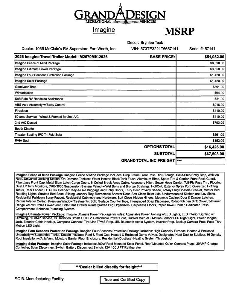 2026 Imagine 2670MK by Grand Design from McClain's RV Fort Worth in Fort Worth, Texas
