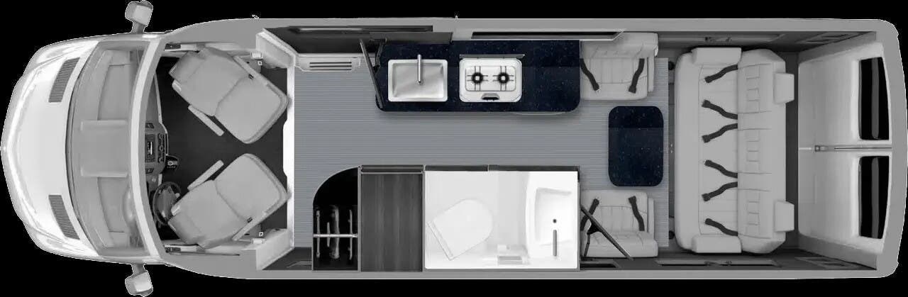 2027 Miscellaneous GRECH VACANZA 24 AWD TOUR-ION - New Class B For Sale by McClain's Longhorn RV in Sanger, Texas features Power Awning, Water Heater, Vanity, Shower, Heat Pump